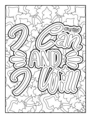 Motivasyon tırnak boyama sayfası. İlham verici tırnak boyama sayfası. Olumlu alıntılama sayfası. Olumlu tırnak boyama sayfası. İyi titreşimler. Yetişkinler için boyama kitabı. Motivasyonel küfür kelime renklendirme sayfası.