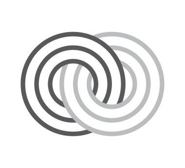 döngülü daireler logo vektör tasarım şablonu