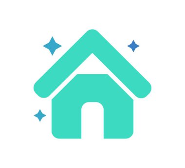 Parlak ev logosu vektör tasarım şablonu