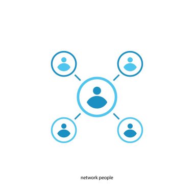 ağ insanları logo vektör tasarım şablonu