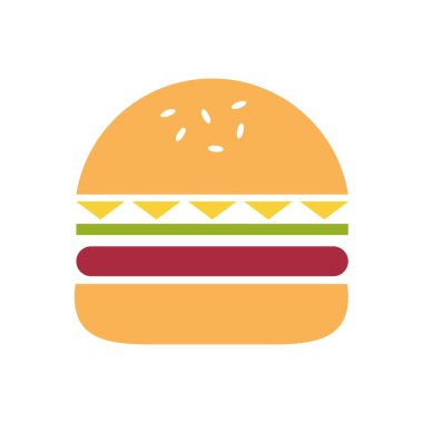 Hamburger logo vektör tasarım şablonu