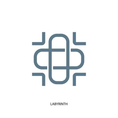 Labirent logo vektör tasarım şablonu