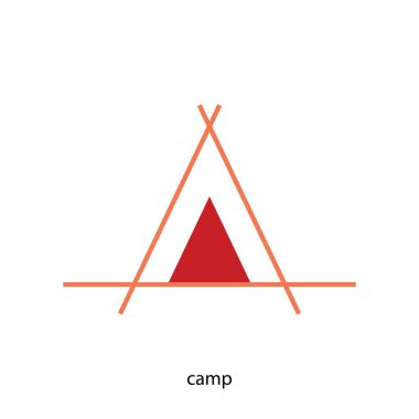 kamp logo vektör tasarım şablonu