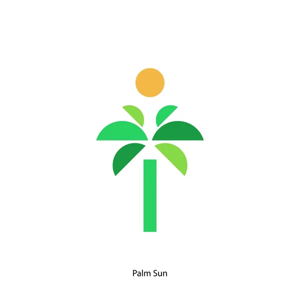 Παλάμη Sun Λογότυπο Διάνυσμα Πρότυπο Σχεδιασμού — Διανυσματικό Αρχείο