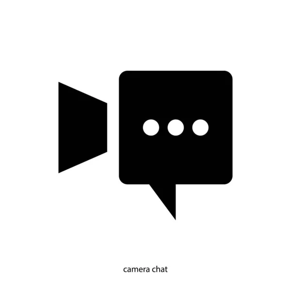 Modèle Design Vectoriel Logo Chat Caméra — Image vectorielle