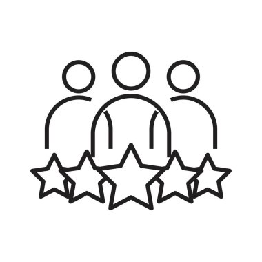 Müşteri beş yıldız vektör tasarım şablonu