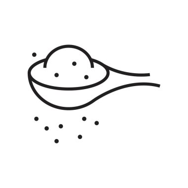 Şeker kaşık vektör tasarım şablonu