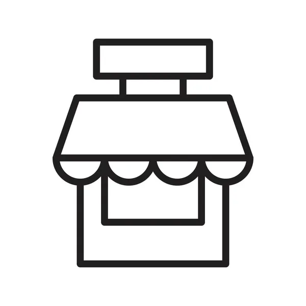 Kiosk Shop Vector Icon Design Template — Stock Vector