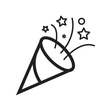 konfeti popper vektör şablon tasarımı