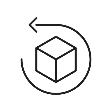 ok vektör simgesi dizayn şablonuna sahip kutu