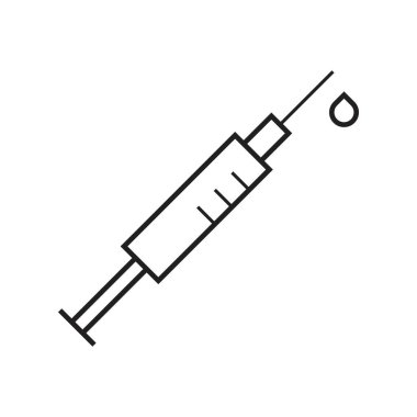 Aşı vektör ikonu tasarım şablonu