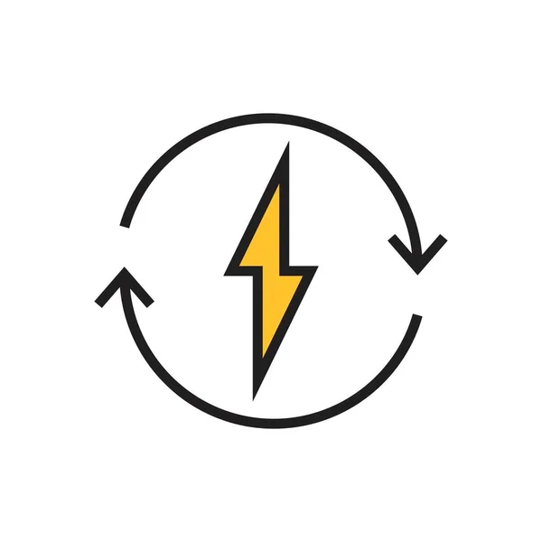 Backup Power Vector Icon Template Design — Stock Vector