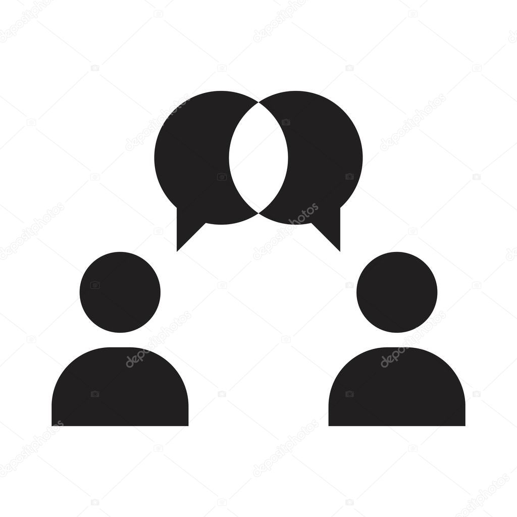 Speaking people vector icon design template