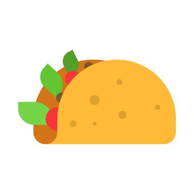Taco Düz Clipart vektör çizimi