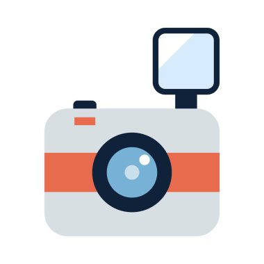 kamera düz clipart vektör çizimi