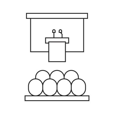 Konferans odası ikon vektör tasarımı
