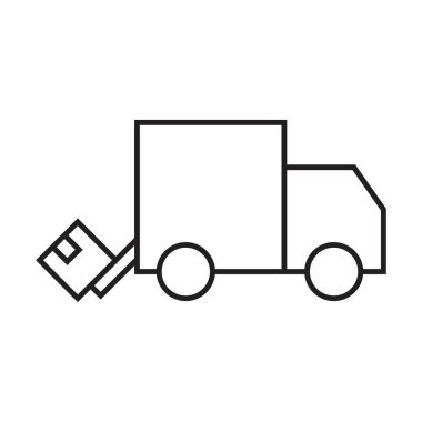 kamyon simgesi vektör tasarımı boşaltılıyor