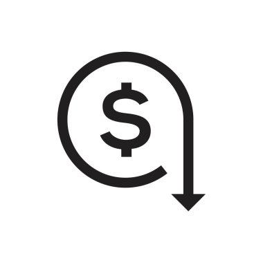 maliyet azaltma simgesi vektör tasarımı