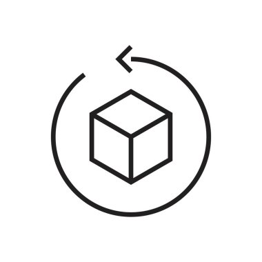 dönüş paketi simge vektör tasarımı