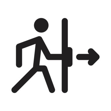 Kapı simgesi vektör tasarımı düğmesine bas