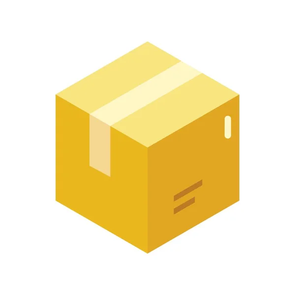 Коробка Посилки Плоский Кліпарт Векторна Ілюстрація — стоковий вектор