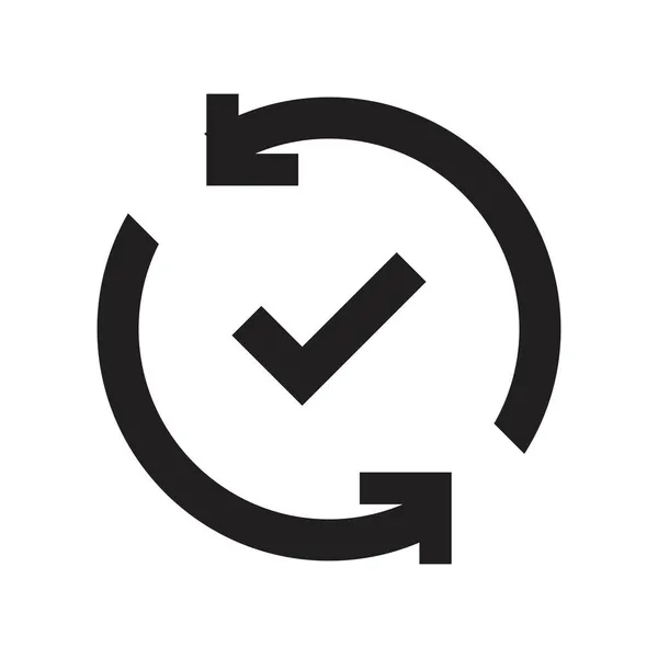 Marca Verificación Flecha Icono Vector Signo Diseño — Archivo Imágenes Vectoriales