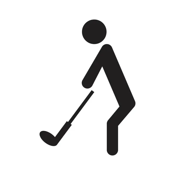 Golfer Icon Vector Sign Design — Stock Vector