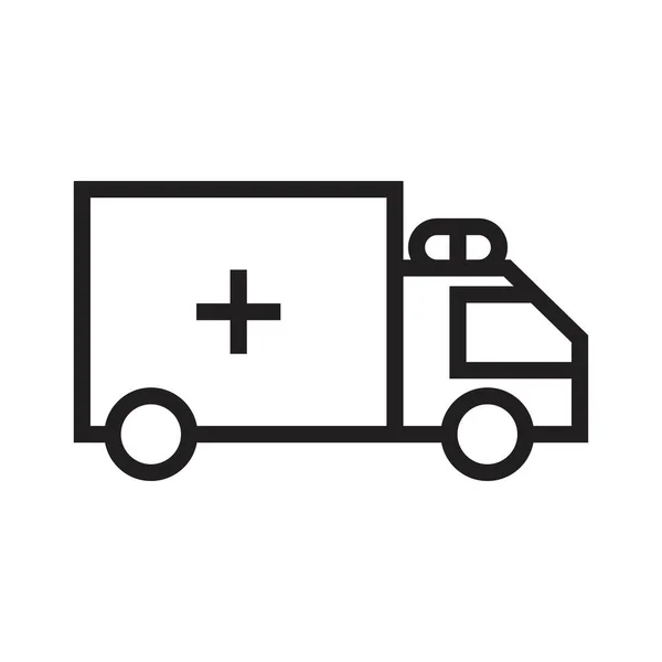 Krankenwagen Symbol Vektor Zeichen Design — Stockvektor