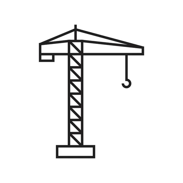 Projekt Ikony Wektora Dźwigu Wieży — Wektor stockowy