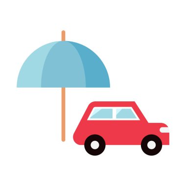 araba sigortası düz Clipart vektör çizimi