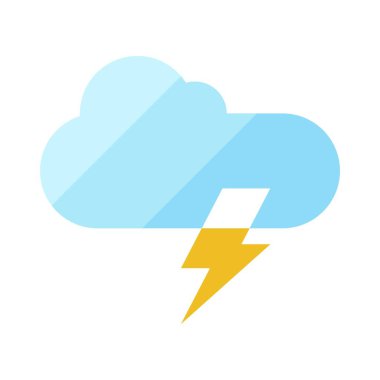 Fırtına bulutu düz clipart vektör çizimi