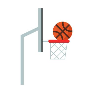 Basketbol düz Clipart vektör çizimi