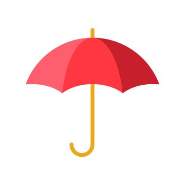 şemsiye düz clipart vektör çizimi