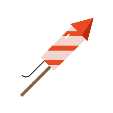 havai fişekler düz clipart vektör çizimi