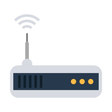 router düz clipart vektör çizimi