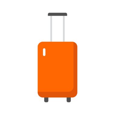 seyahat valizi düz clipart vektör çizimi