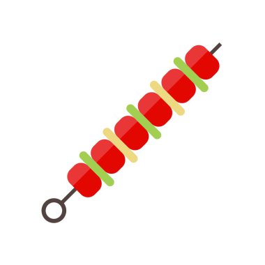 kebab düz clipart vektör çizimi