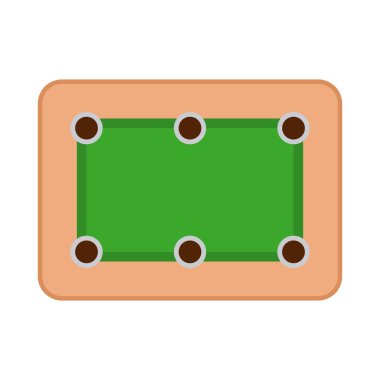 bilardo bilardosu düz clipart vektör çizimi