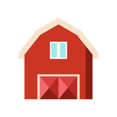 ahır düz clipart vektör çizimi