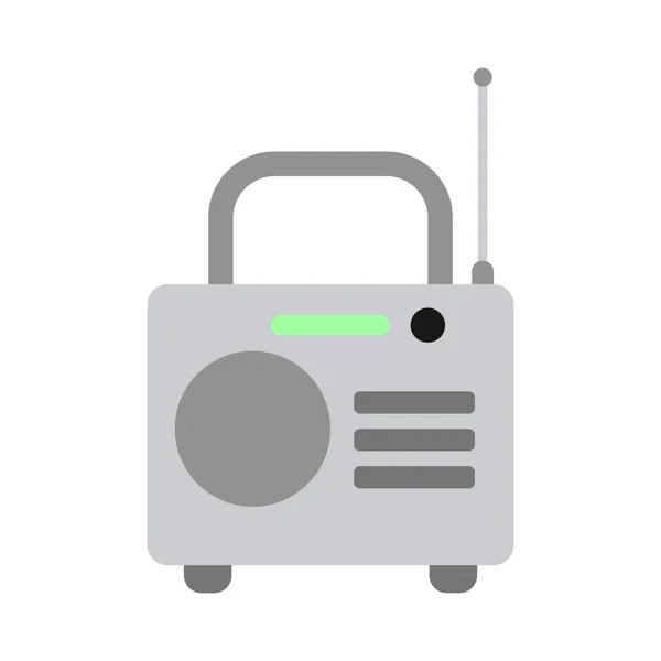 Rádio Plana Clipart Vetor Ilustração —  Vetores de Stock