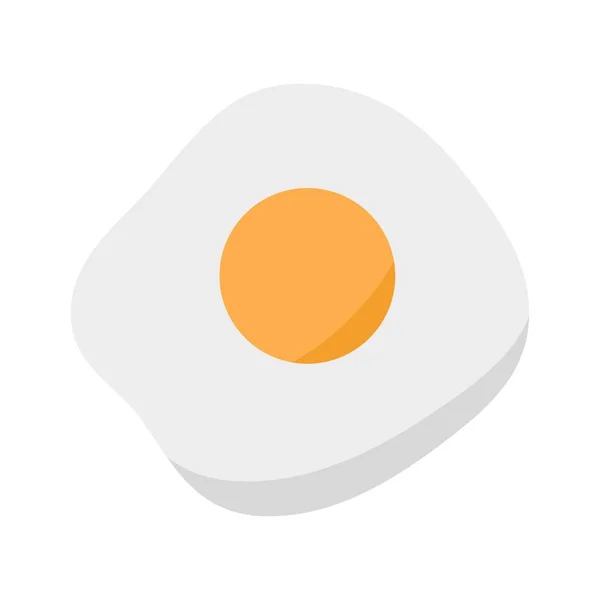 Τηγανητό Αυγό Επίπεδη Κλιπ Διανυσματική Απεικόνιση — Διανυσματικό Αρχείο