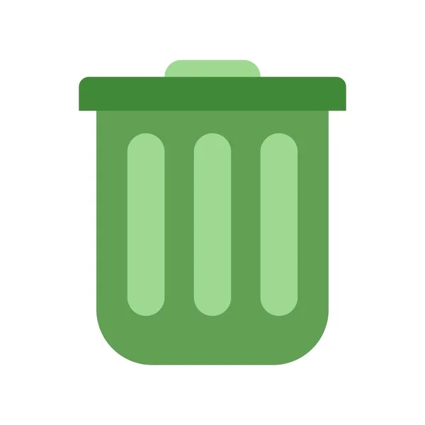 Trash Flache Cliparts Vektor Illustration — Stockvektor