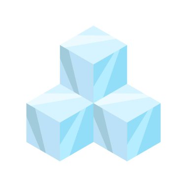 buz küpleri düz clipart vektör çizimi