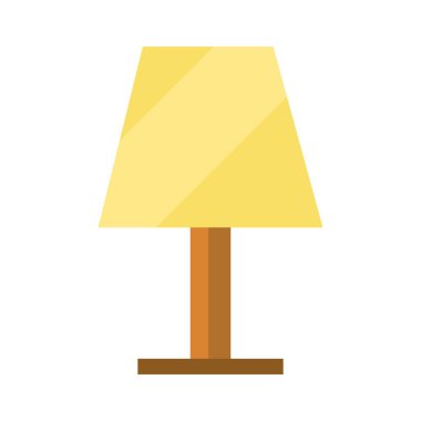 masa lambası düz clipart vektör çizimi