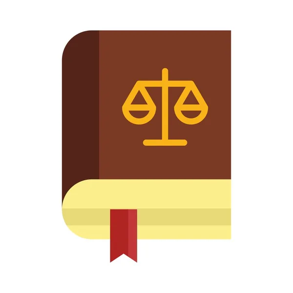 Hukuk Kitabı Düz Clipart Vektör Çizimi — Stok Vektör