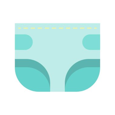 Bebek bezi düz Clipart vektör çizimi