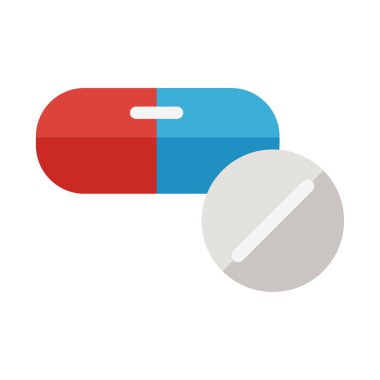 ilaç hapı düz clipart vektör çizimi