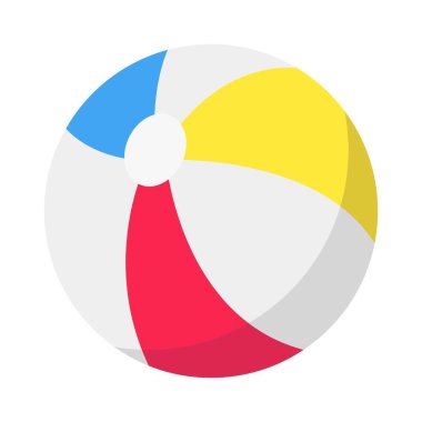 plaj topu düz clipart vektör çizimi