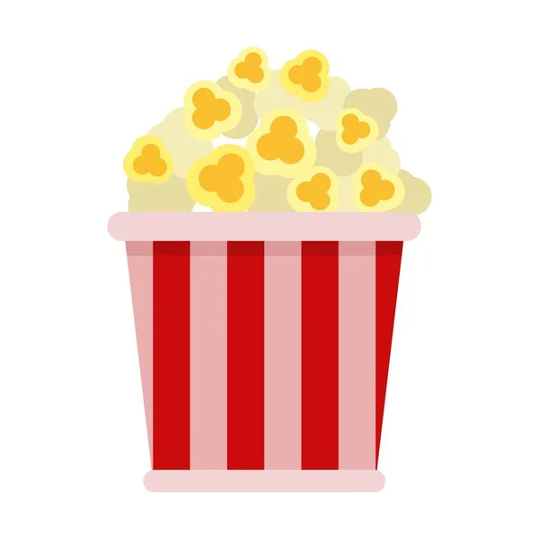 Popcorn Flache Cliparts Vektor Illustration — Stockvektor