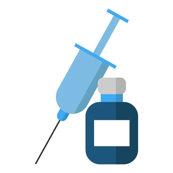 Illustrazione Piatta Del Vettore Della Clipart Vaccinazione — Vettoriale Stock